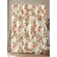 thumbnail image 4 of Pink Retro Rose Shower Curtain, Vintage Floral Bathroom Decor Curtains Set with Hooks, Waterproof Fabric Home Accessories， 72X 96 Inch Extra Long, 4 of 6