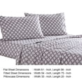 thumbnail image 5 of Veria 4 Piece Full Bedsheet Set with Celtic Knot Print The Urban Port, White and Gray- Saltoro Sherpi, 5 of 5
