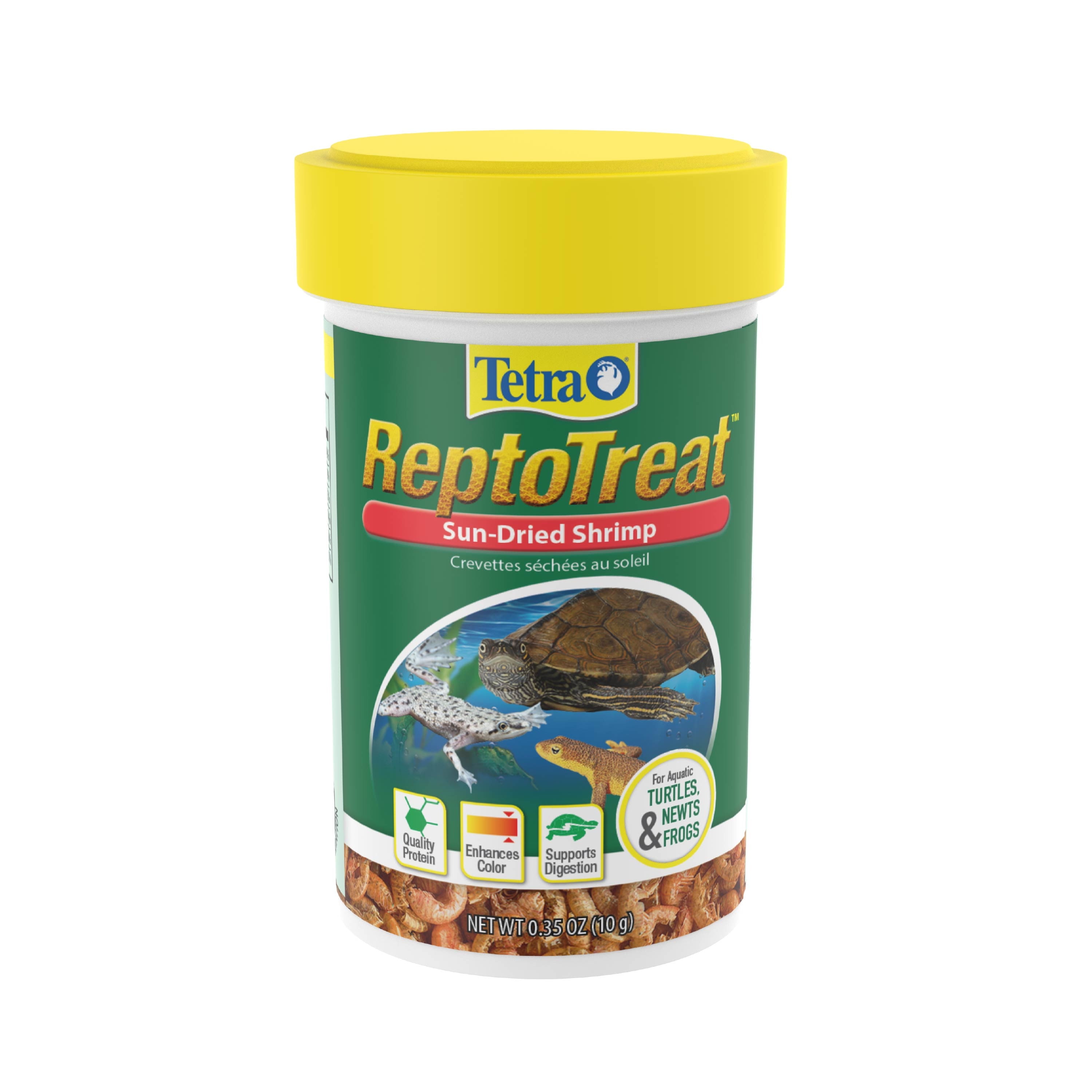 (6 pack) Tetra ReptoTreat Sun-Dried Shrimp Treat for Aquatic Turtles, Newts and Frogs, 0.35 oz
