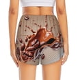 thumbnail image 2 of Lsque Coffee Beans Chocolate Splash Printed Women's Running Shorts with Liner Pockets,Elastic Quick Dry Workout Athletic Gym Yoga Shorts,Womens High Waist Shorts-Medium, 2 of 9