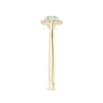 thumbnail image 3 of ANGARA Natural Classic Diamond Scalloped Halo Ring in 14K Yellow Gold for Women (Size-4.5mm| Color-H| Clarity-SI2) | April Birthstone, Anniversary, Jewelry Gift for Women | Natural Diamond Ring, 3 of 9