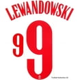 thumbnail image 2 of Lewandowski # 9 Poland Home Nameset / Red, 2 of 2