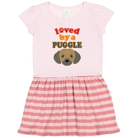 

Inktastic Puggle Dog Pug Poodle Mix Gift Toddler Girl Dress