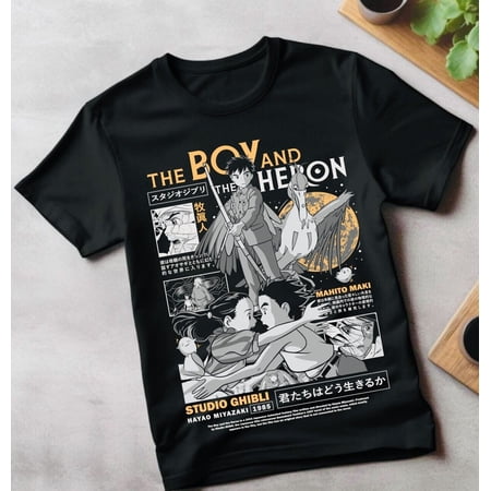 The Boy and the Heron T-shirt gift Anime Manga Anime art Gift Shirt All Size