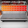 thumbnail image 4 of POTFYA Double Induction Cooktop,4000W 24 inch Double Burner, 9 Power Levels, 9 Temperature Levels,Kids Safety Lock & Timer, Overheat Protection,110V Induction Cooktop with 2 Burner, 4 of 7