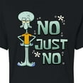 thumbnail image 3 of SpongeBob SquarePants - No Just No - Juniors Cropped Cotton Blend T-Shirt, 3 of 6