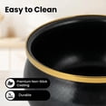 thumbnail image 4 of Micro Pressure Cooker, 8.45 Qt Micro Pressure Cooker Multi-Function Non-Stick Stock Pot with Visual Glass Lid & Twist Lock Handles for Open Fire, Induction Cooker, Electric Stove, Gas Stove (Blue), 4 of 6
