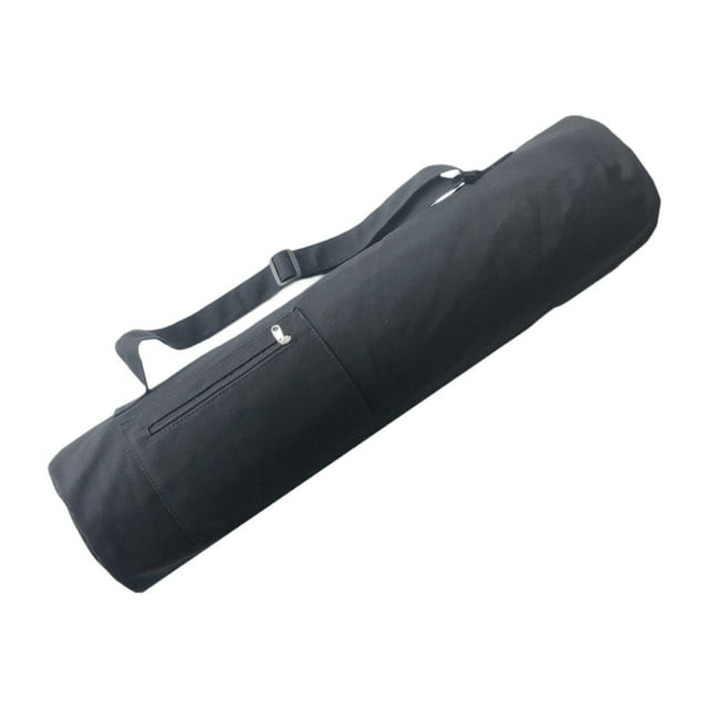 Siruishop Mat Bag Exercise Mat Holder Zipper Pouch Gym Bag for Gym Pilates Office Black