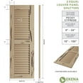 thumbnail image 2 of Ekena Millwork 15"W x 42"H Rustic Two Equal Louver Pecky Cypress Faux Wood Shutters (Per Pair), Primed Tan, 2 of 12