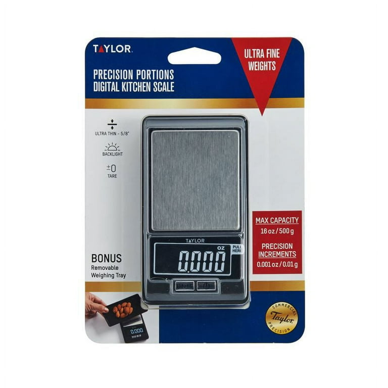 Taylor Precision Products 38804016T Digital Kitchen Scale, Analog, 5-1/2 in L x 5 in W