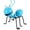 Blue, variant on Bad Piggies Ant Decor Metal Wall Art Garden Decoration Cute Metal Ants Figurines for Indoor Outdoor Wall Sculptures Garden Yard Fence Insect Ornaments Bedroom Living Room Hanging Decorations