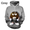 thumbnail image 3 of Nuevas sudaderas con capucha 3D para hombre, ropa deportiva con patrón de frijoles de chocolate M, moda urbana, estilo hip-hop, novedad, sudaderas casuales cálidas para hombre, 3 of 5