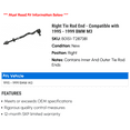 thumbnail image 2 of Right Tie Rod End - Compatible with 1995 - 1999 BMW M3 1996 1997 1998, 2 of 2