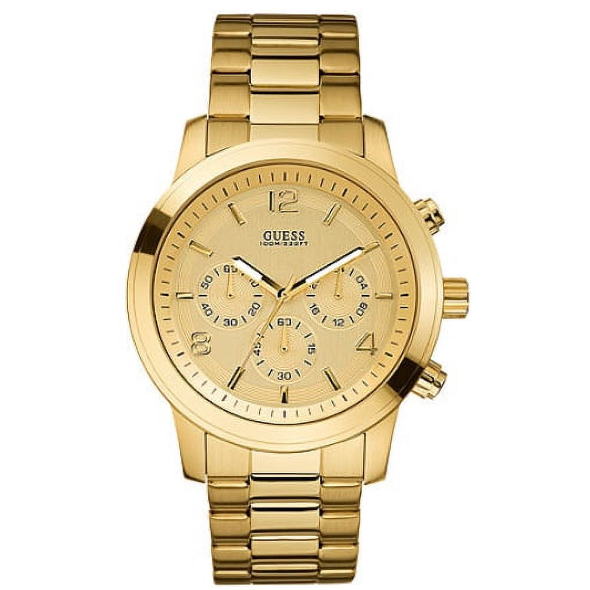Guess Men's U15061G2 Gold Stainless-Steel Analog Quartz Dress Watch
