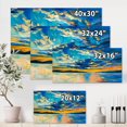 thumbnail image 4 of Designart Cloudy Wide Open Sunset Over Ocean Horizon Canvas Wall Art, 4 of 4