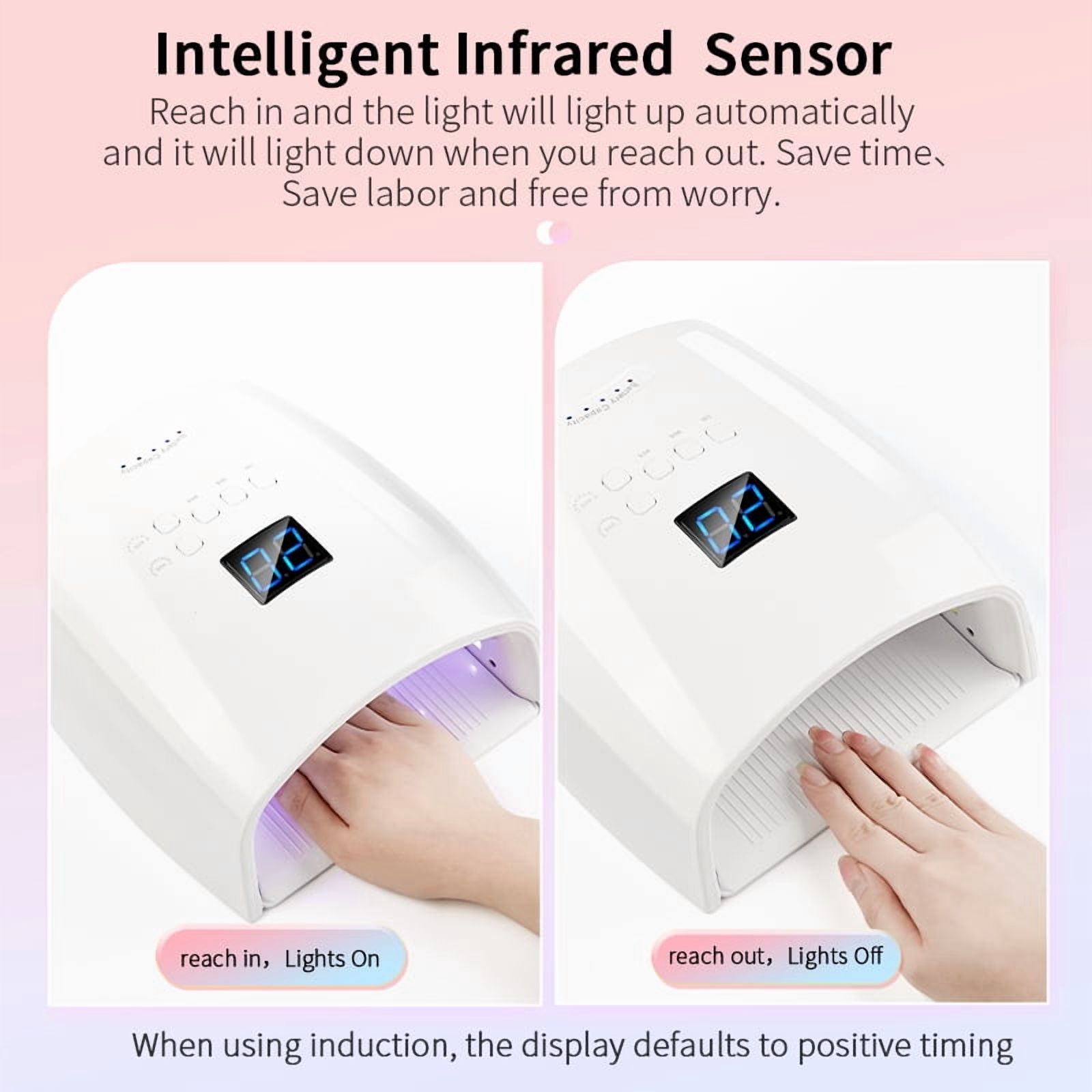 New Nail Lamp 66w Whitening Nail Machine S10 Wireless Phototherapy Lamp Charging Nail Phototherapy Machine Nail Dryer