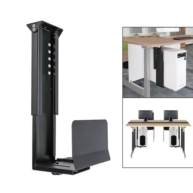Colgador de host para computadora Ajustable 2.45 mm Grueso Resistente Anticorrosión Soporte de carga 25 kg Proceso de estampado Acero duradero para negro CUTICAT Percha de host de computadora