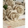 thumbnail image 4 of Fake Black Roses Artificial Silk Flowers Faux Rose Flower Long Stems Bouquet for Arrangement Wedding Centerpiece Party Home Kitchen Decor (Black), 4 of 5