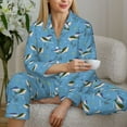 thumbnail image 6 of Daiia Dolphin Lovers for Women's Long-Sleeved Pajama Set – Soft & Comfortable Sleepwear Button-Up Pajamas Cozy Lounge Wear-Medium, 6 of 7