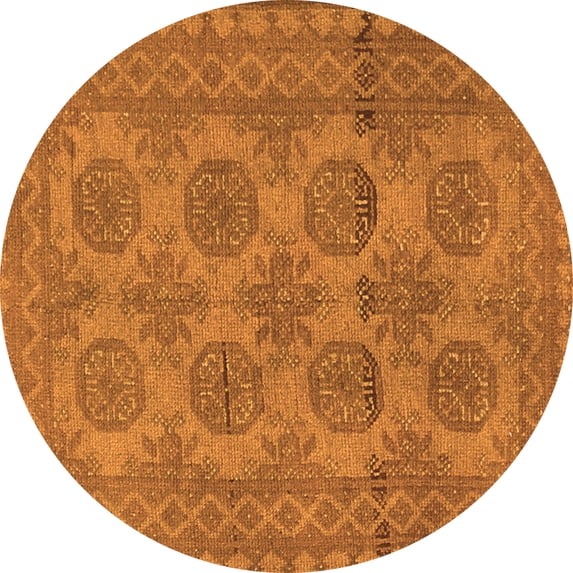 Ahgly Company Indoor Round Persian Orange Traditional Area Rugs, 5' Round