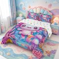 thumbnail image 2 of Manfei Ocean Axolotl Queen Comforter Set,Cute Animal Comforter Sets Queen,Polkadot Reversible,3-Piece,1 Comforter and 2 Pillowcases, 2 of 7