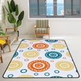 thumbnail image 3 of SKYSONIC Area Rug Circles Pattern Nursery Rug Floor Mat Kids Playing Mat for Living Room Bedroom, 63x48 in, 3 of 6