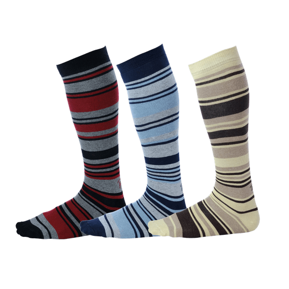 Pierre Henry Over the Calf Socks for Men (3 pairs) | Cotton Over the Calf Dress Socks