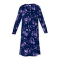thumbnail image 7 of Aria Women’s Long Sleeve Stretch Velour 44" Sleepwear Nightgown, Sizes XS-5X, 7 of 7