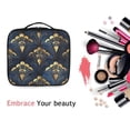 thumbnail image 6 of FORMRS Travel Makeup Bag Large Capacity Train Case Cosmetic Organizer with Adjustable Dividers, Blue Art Pattern, 6 of 8