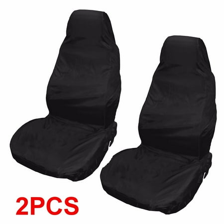Black Vines - 2x Front Universal Waterproof Nylon Car Van Auto Vehicle Seat Cover Protector Black