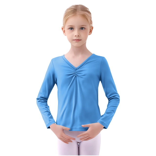 Toddler Kids Children Dance Clothes Long Sleeves Training Clothes Performance Jumpsuit