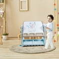 thumbnail image 4 of Gymax 2 en 1 Enfants Chevalet Table et Chaise Réglable Tableau de Peinture d'Art Bleu, 4 of 10