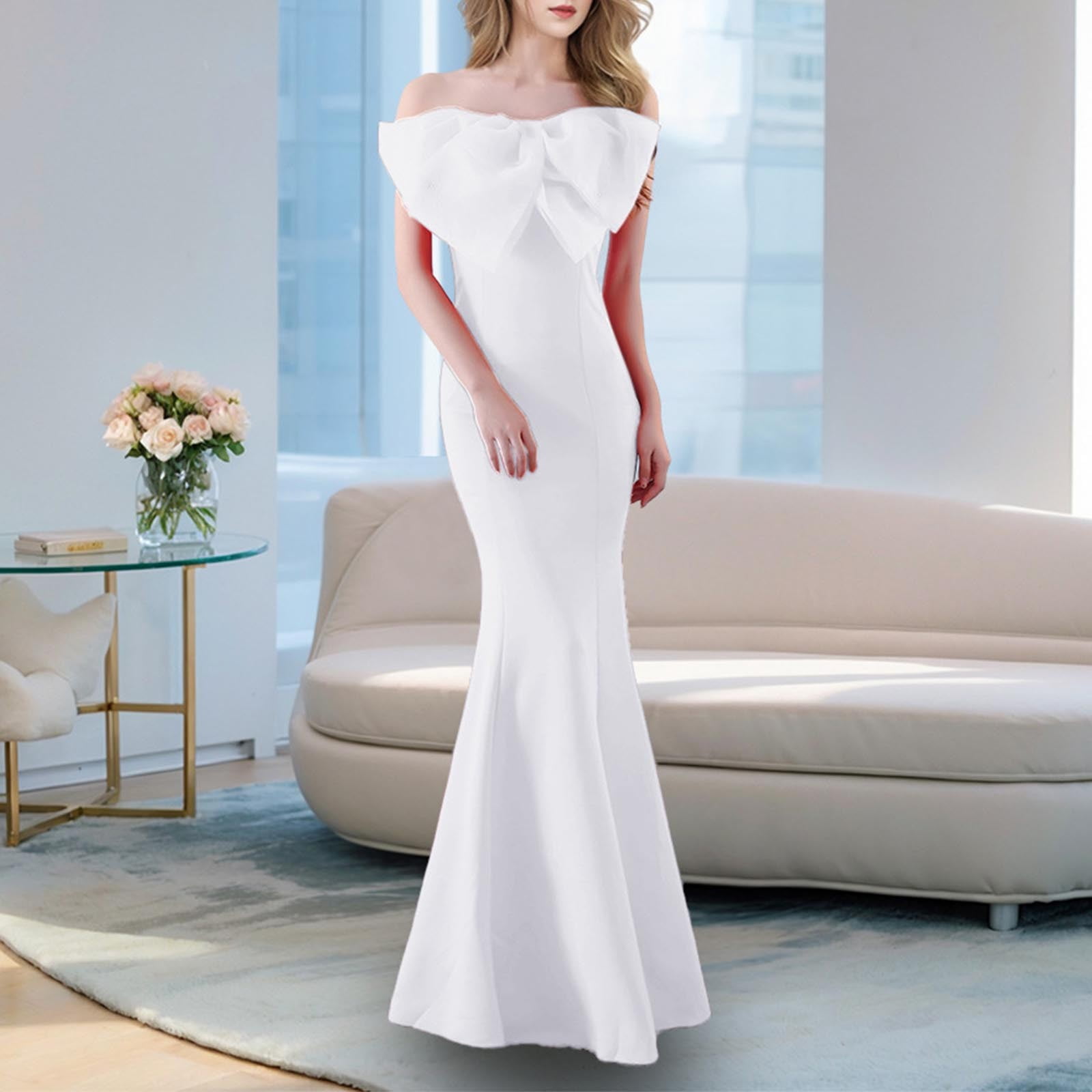 Birthday Dresses for Women Formal Dresses for Women Bodycon Cocktail Floor  Length Long Dress with Zipper Strapless Evening Party Maxi Dress S-2 -  Walmart.com