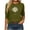 Army Green, variant on Floral Tshirts for Women 3/4 Sleeve Casual Tunic Shirts Crew Neck Loose Summer Fall Going Out Outfits Army Green, XL