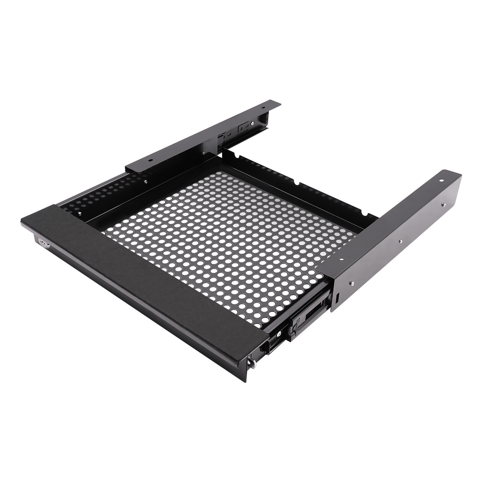 Black Under Desk Mounted Sliding Pull-out Drawer Drawer Storage Organizer for Standing Desks Pull-out Drawer