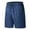 001 Blue, variant on Men's Casual Geometric Beach Shorts Summer Cooling Ice Silk Shorts Drawstring Elastic Waist and Zipper Pockets