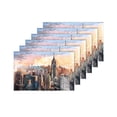 thumbnail image 4 of MKHERT Watercolor Manhattan Skyscrapers at Sunset New York City Towers Placemats Table Mats for Dining Room Kitchen Table Decoration 12x18 inch,Set of 6, 4 of 4