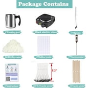 Soy Wax Candle Making Kit Supplies, DIY Art&Crafts Kit for Adults,Beginner,Kids, Including 2lbs Soy Wax Flakes, 100 Candle Wick, 10 Centering Devices, Melting Pot (with Hot Plate)