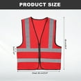 thumbnail image 2 of Uxcell High Visibility Reflective Safety Vest, Class 4 Construction Work Vest Smooth Zipper Front for Construction Safety Use Red, 2 of 7