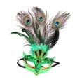 thumbnail image 4 of Peacock Feather Halloween Prom Stage Show Fancy Dress Facial Cover Plating, 4 of 10