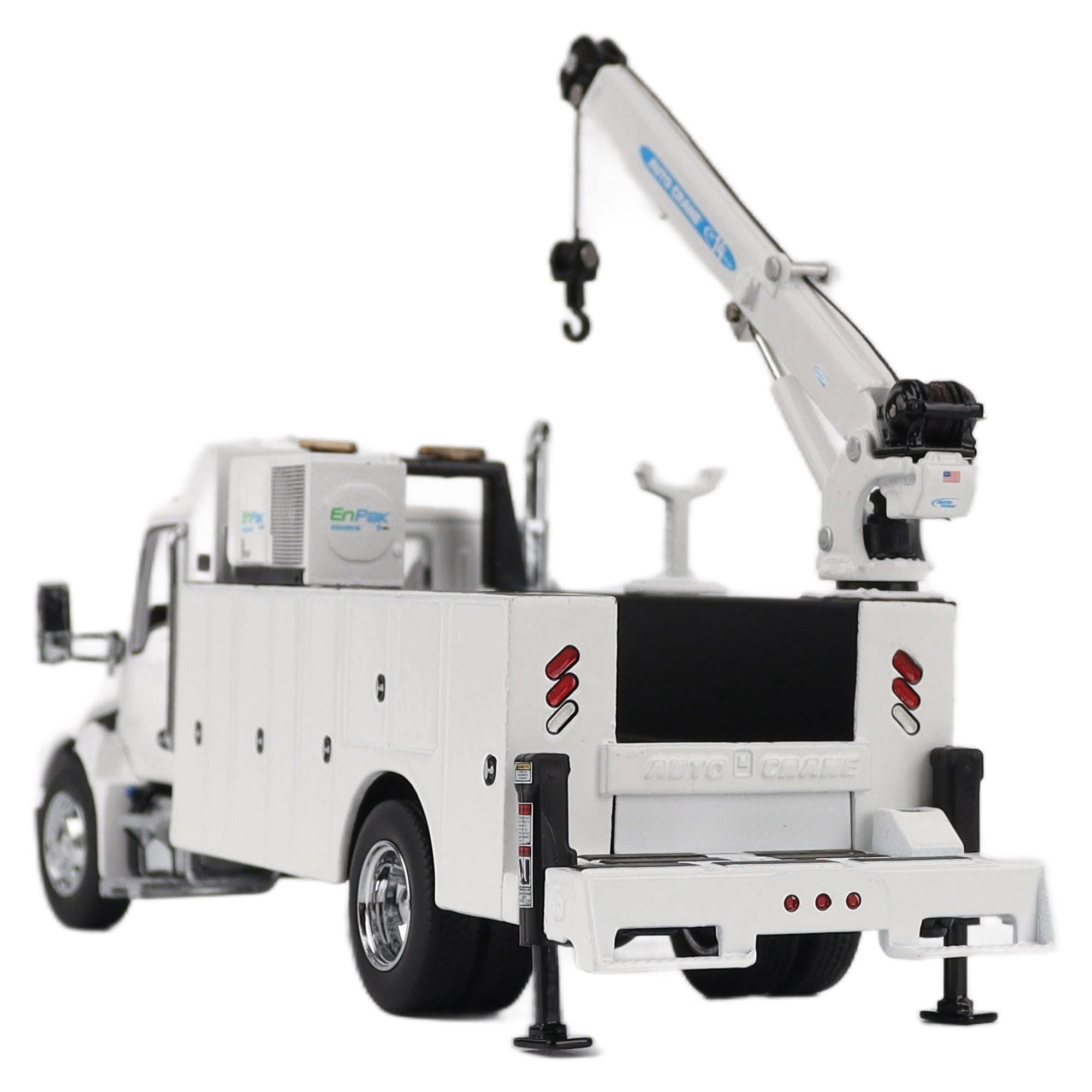 Diecast Masters 1/50 White Kenworth T380 Auto-Crane Titan85-Body HC14 Crane Work Truck with Miller EnPak A60 71212