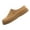 Khaki, variant on Abomasnow Womens Flock Metal‑Button Decor Round Toe Slip‑On Backless Clog Mule Casual Shoes