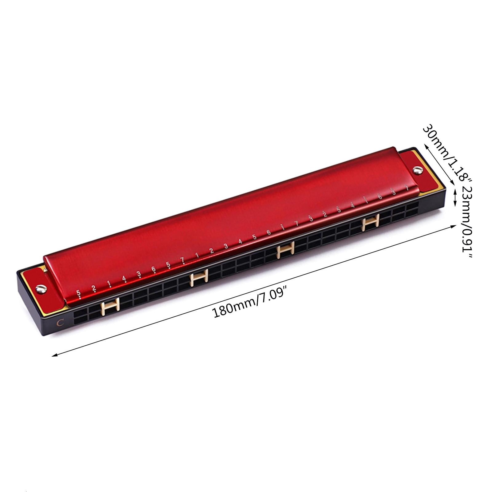 Yihuala for C Harmonica Diatonic Double Tremolo Beginner Harmonicas with Hard for Case & Cloth for Musical Instrument ,2