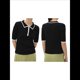 thumbnail image 3 of Camiseta de Corta con Cuello en V para Mujer, Suéter Informal de Punto Acanalado Ajustado Negro L, 3 of 8