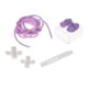thumbnail image 1 of Bonita funda protectora para cable de carga, accesorio para teléfono, cable 4 en 1 con enchufe DIY Violeta, 1 of 9
