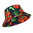 thumbnail image 2 of Naloa Tomatoes Reflective Double-Sided Bucket Hat, Sun Hat, Soft and Breathable for Gardening, Beaching, Camping, Hiking, Fishing, 2 of 9