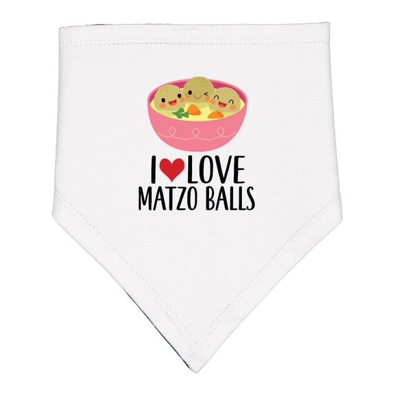 Inktastic I Love Matzo Balls Baby Bandana Bib