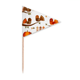 thumbnail image 1 of Thanksgiving Day Cartoon Pattern Toothpick Triangle Cupcake Toppers Flag, 1 of 3