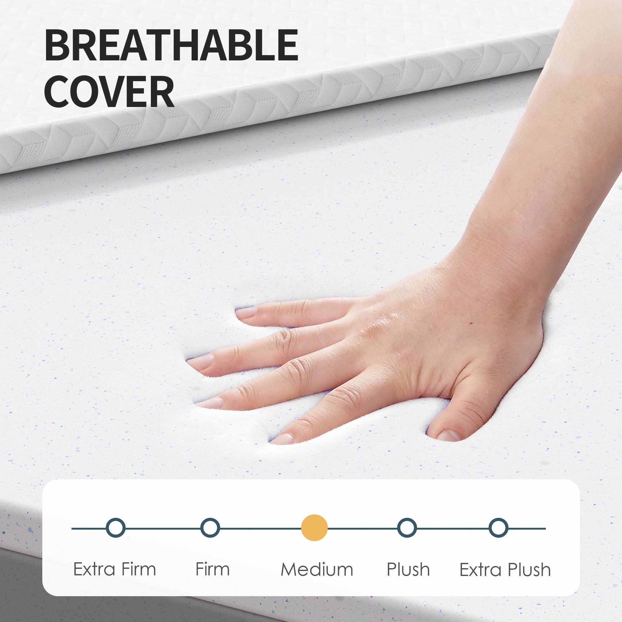 Timber Vibe Studio Adult 4 in Cooling Technology Full Medium Tight Top Gel Mattresses