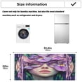 thumbnail image 3 of Washing Machine Cover 51.2x22in, Durable Polyester Dust Cover with Lace Trim and Side Pocket for Appliances Iris Fairy, 3 of 6